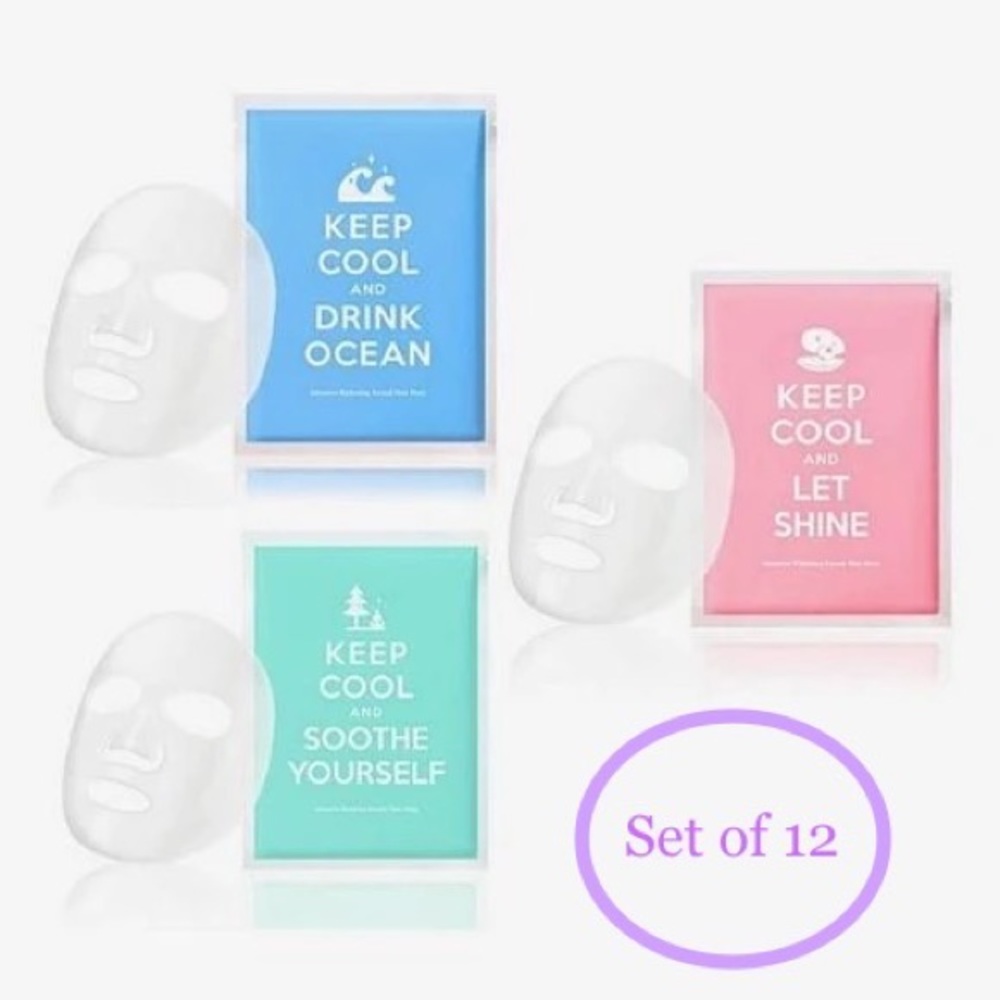 🌸2/$20 NEW 12pc Keep Cool Intensive Sheet Mask Trio 4 Ocean, 4 Shine, 4 Soothe
